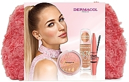 Set - Dermacol Volume Mania (mascara/10.5ml + blush/10.5g + high/20ml + pouch) — photo N1