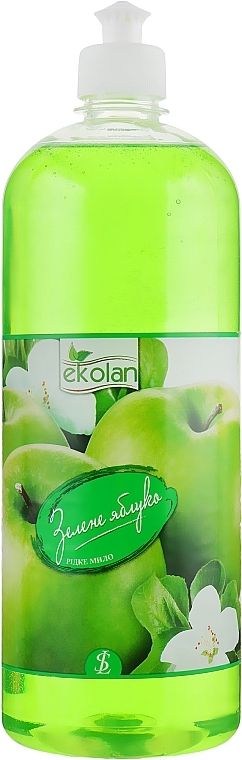 Liquid Soap "Green Apple", push-pull - EkoLan — photo N1