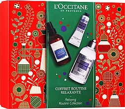 Fragrances, Perfumes, Cosmetics Set - L'Occitane Relaxing Body Care Gift Set 2021 (sh/gel/250ml + h/cr/30ml + pillow/spray/100ml)