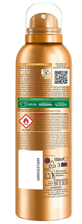 Bronzer Spray - Garnier Delial Ideal Bronze SPF50 — photo N2