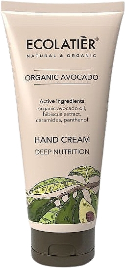 Avocado Hand Cream - Ecolatier Hand Cream Deep Nutrition Organic Avocado — photo N1