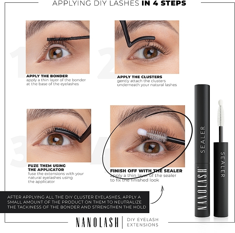 Eyelash Extensions Sealer - Nanolash Sealer Diy Eyelash Extensions — photo N5