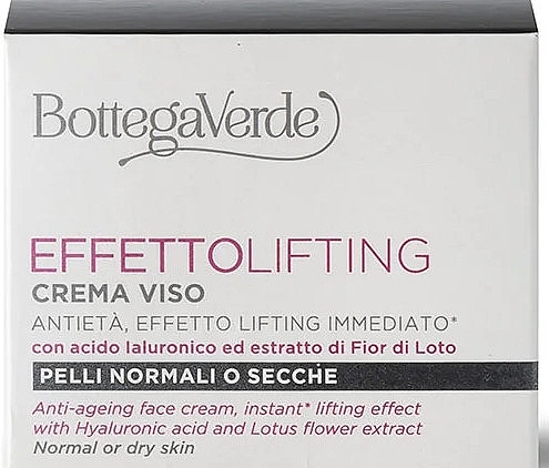 Anti-Aging Cream for Normal to Dry Skin - Bottega Verde Lifting Effect Anti-Ageing Face Cream — photo N2