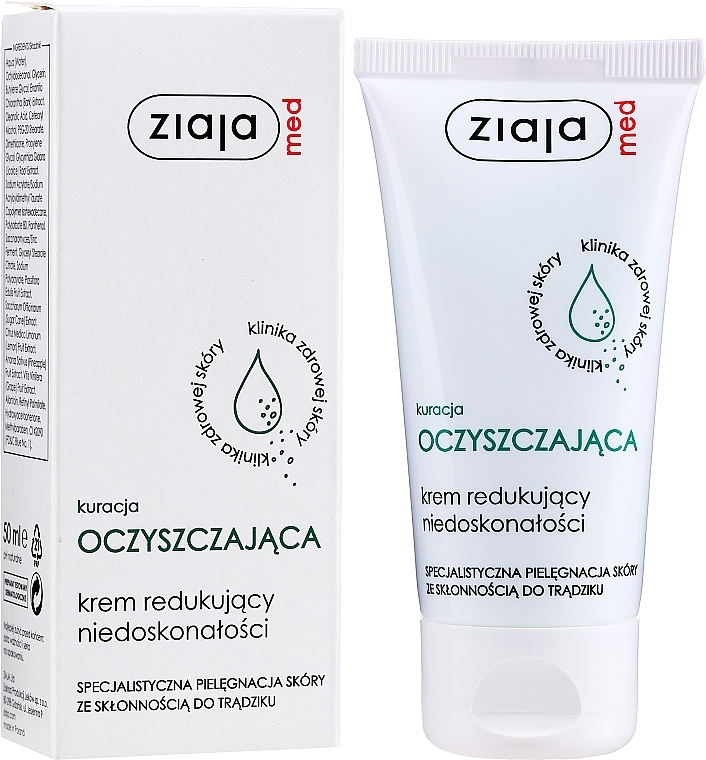 Anti-Acne Cream - Ziaja Med Antibacterial Treatment Cream — photo N2