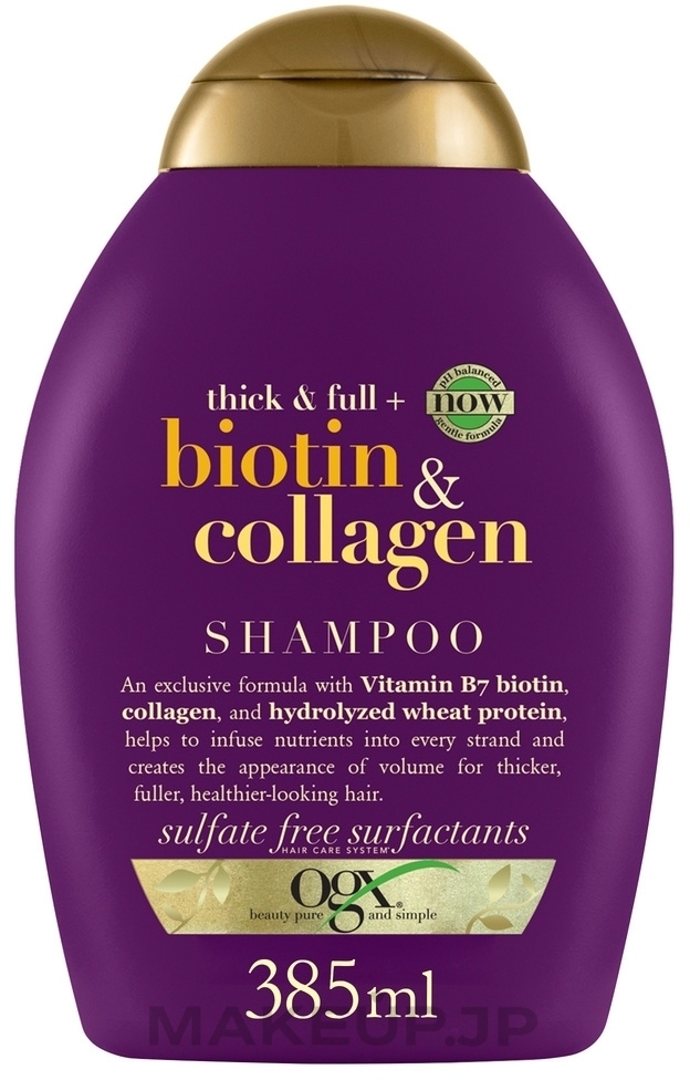 Biotin & Collagen Hair Shampoo - OGX Thick And Full Biotin Collagen Shampoo — photo 385 ml
