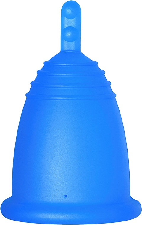Menstrual Cup with Stem, size L, blue - MeLuna Classic Menstrual Cup Stem — photo N1