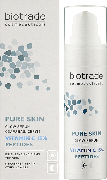 Serum with Vitamin C 15% & Peptides for Skin Brightening - Biotrade Pure Skin — photo N2