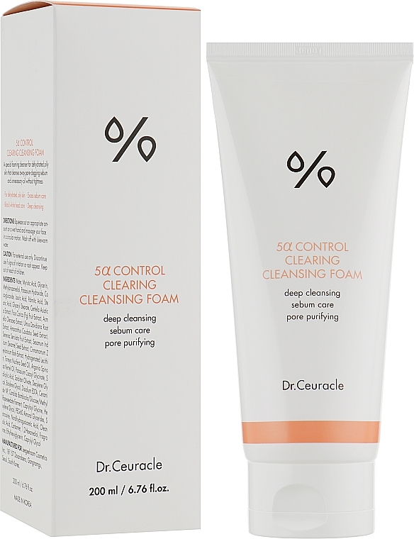 Sebo-Regulating Face Foam - Dr.Ceuracle 5 α (5 alpha) Control Clearing Cleansing Foam — photo N2