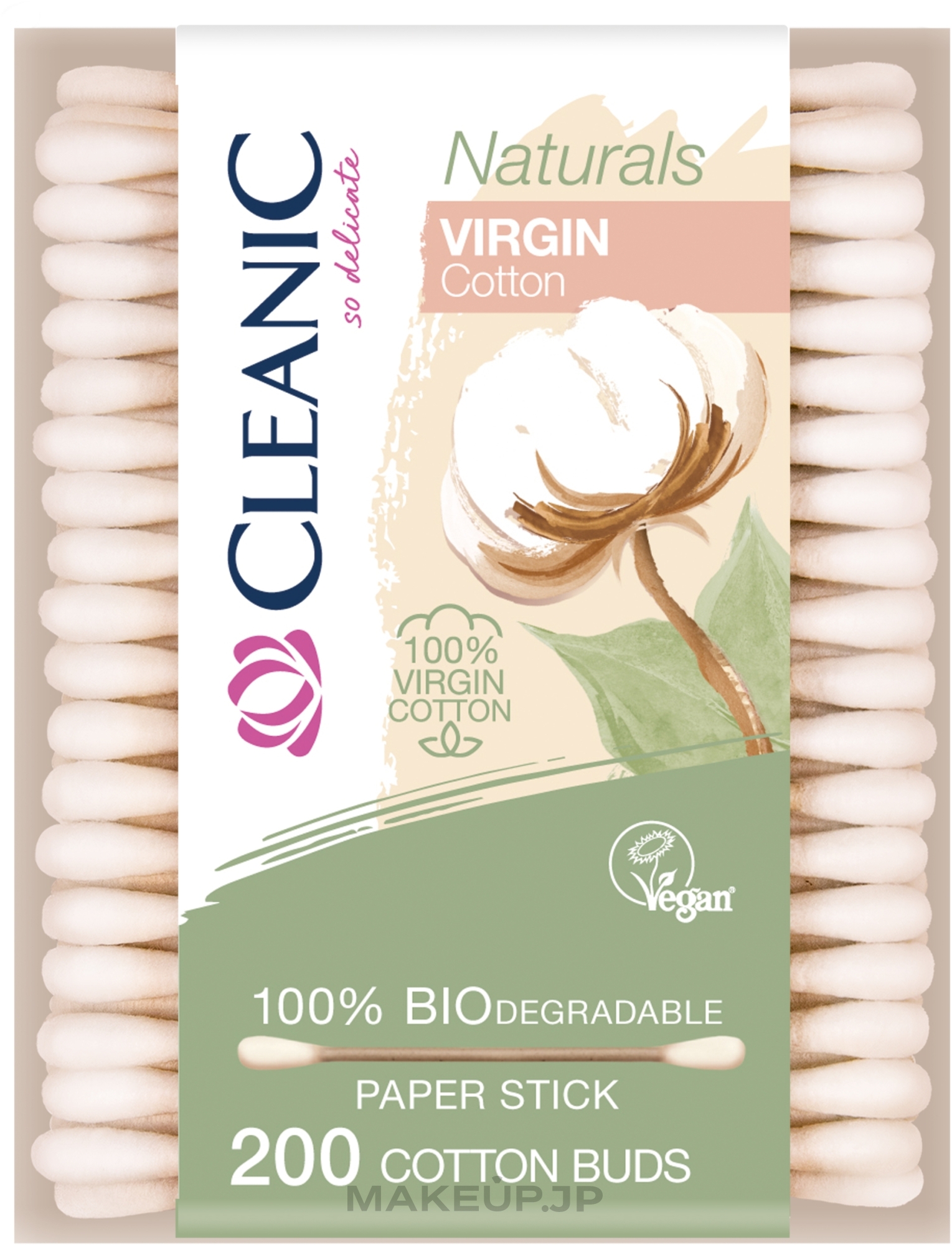 Cotton Pads, 200 pcs - Cleanic Naturals Virgin Cotton Buds — photo 200 szt.