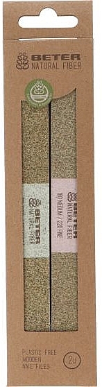 Nail File Set 180/220 and 120/180, 2 pcs. - Beter Natural Fiber Nail Files — photo N3