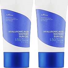 Sunscreen Gel Set - IsnTree Hyaluronic Acid Watery Sun Gel SPF 50+ PA++++ (gel/2x50ml) — photo N4