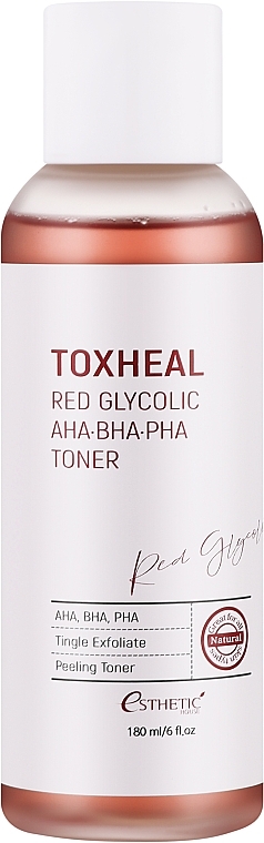 Exfoliating Tonic with Glycolic Acid - Esthetic House Toxheal Red Glycolic AHA-BHA-PHA Toner — photo N1