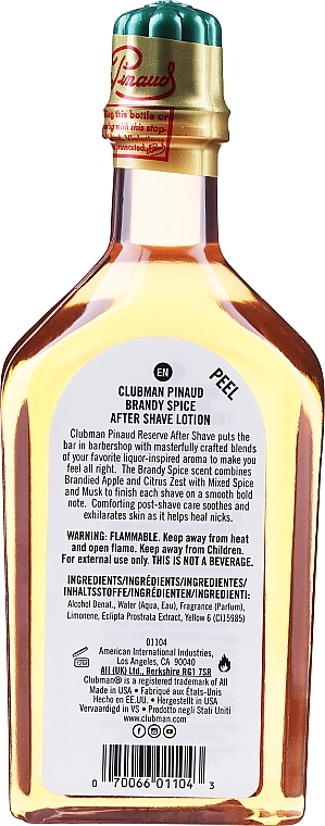 Clubman Pinaud Brandy Spice - After Shave Lotion — photo N4