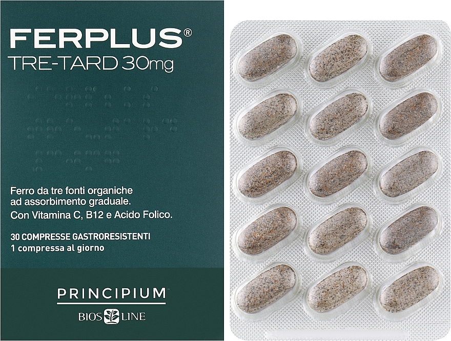 Dietary Supplement 'FerPlus Triple Action' - BiosLine Principium FerPlus Tre-Tard — photo N2