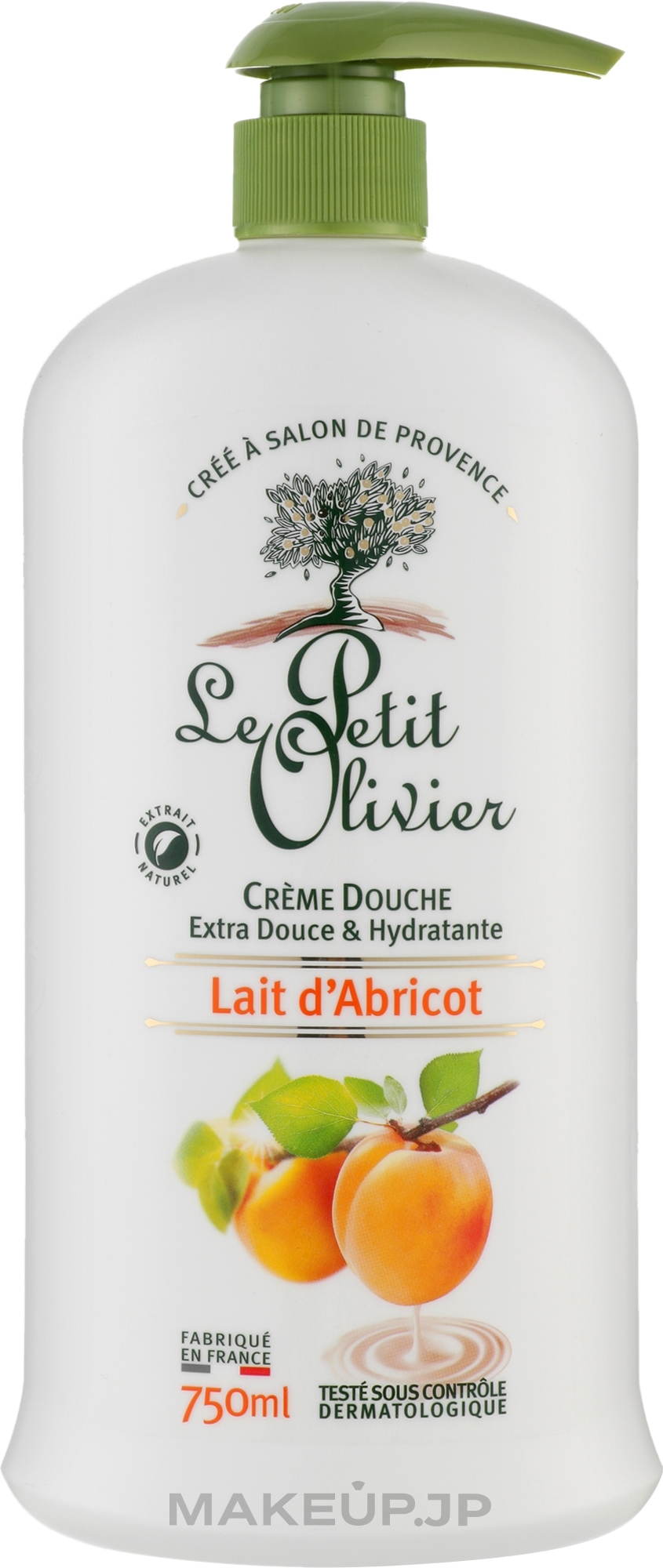 Shower Cream "Apricot Milk" - Le Petit Olivier Extra Gentle Apricot Milk Shower Creams — photo 750 ml