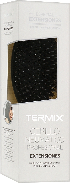 Massage Hair Brush for Hair Extensions, natural bristles - Termix Professional — photo N21