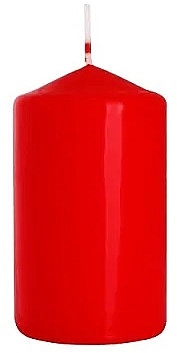 Cylindrical Candle 60x100 mm, red - Bispol — photo N1