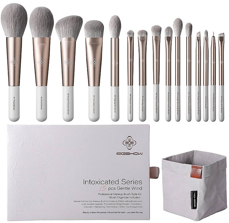 Makeup Brush Set, 15pcs - Eigshow Beauty Intoxicated Gentle Wind Brush Set — photo N1