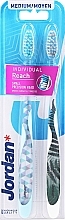 Fragrances, Perfumes, Cosmetics Medium Toothbrush, triangles + fern - Jordan Individual Reach Medium