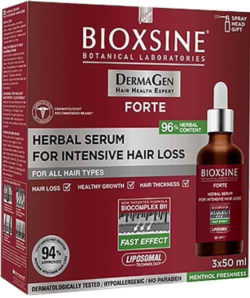 Anti Intense Hair Loss Herbal Serum for All Hair Types - Biota Bioxsine DermaGen Forte Herbal Serum For Intensive Hair Loss — photo N2