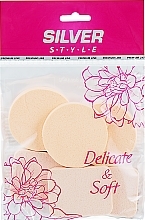 Makeup Sponges, SP 123 - Silver Style — photo N1