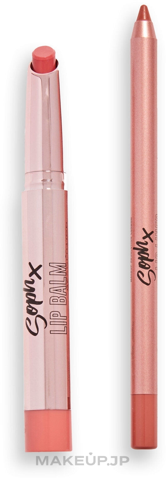 Set - Makeup Revolution X Soph Lip Set (lip/liner/1g + lip/balm/0.9g) — photo Candy Icing