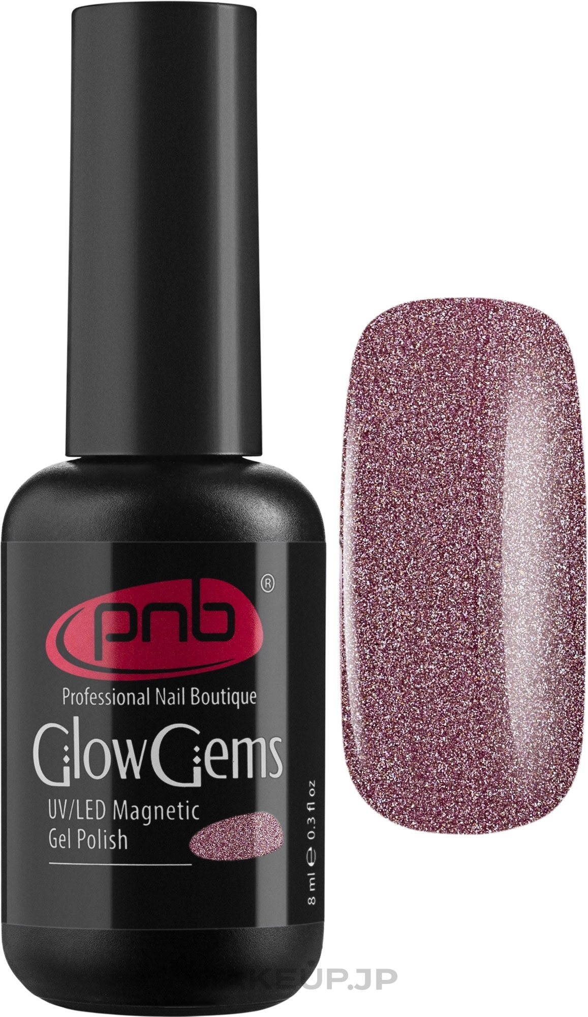 Magnetic Gel Polish "Glow Gems" - PNB Magnetic Gel Polish Glow Gems UV/LED — photo 01 - Amethyst