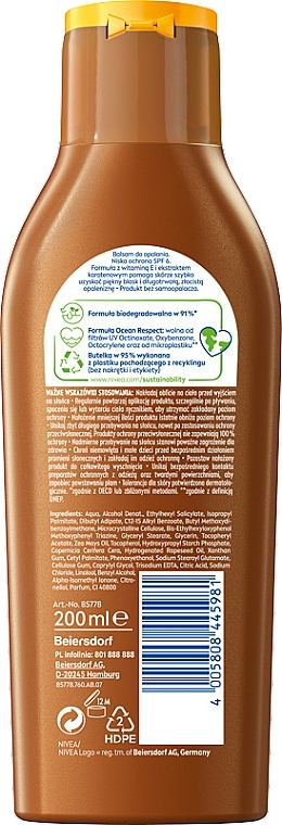 Sun Lotion with Beta-Carotene - NIVEA Carotene Sun Lotion SPF6 — photo N2