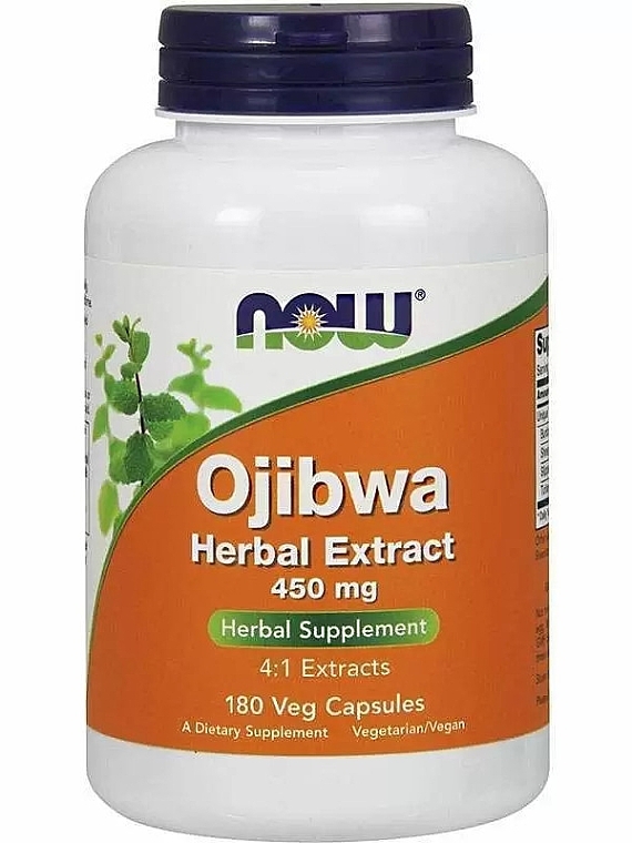 Ojibwa Herbal Extract, 450mg - Now Foods Ojibwa Herbal Extract Veg Capsules — photo N2