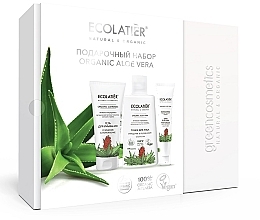 Fragrances, Perfumes, Cosmetics Set - Ecolatier Organic Aloe Vera (cl/gel/75ml + tonic/150ml + f/cr/30ml)