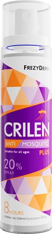 Mosquito Repellent Emulsion-Spray - Frezyderm Crilen Anti Mosquito Plus 20% Spray — photo N1