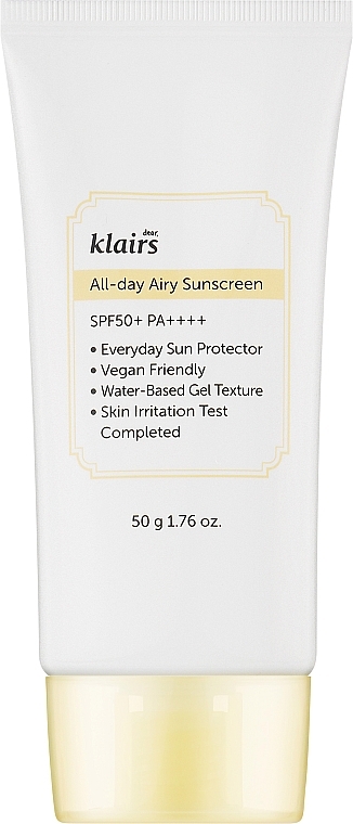 Body Cream - Klairs Dear All-day Airy Sunscreen SPF50 — photo N1