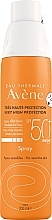 Fragrances, Perfumes, Cosmetics Sunscreen Spray - Avene Eau Thermale Sun Very High Protection Spray SPF50