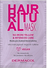 Colored Hair Mask - Dermacol Hair Ritual No More Yellow Mask Hair Mask — photo N3