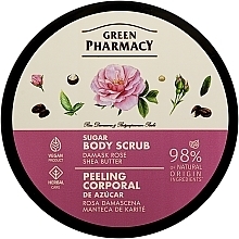 Fragrances, Perfumes, Cosmetics Damask Rose & Shea Butter Sugar Body Scrub - Zelenaya Apteka