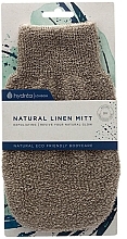 Linen SPA Mitt MT04, 23 cm, grey - Hydrea London Natural Linen Spa Mitt — photo N2