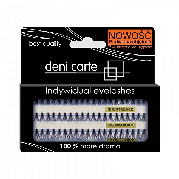 Double Volume False Lashes - Deni Carte Fake Eyelashes D-SML — photo N1