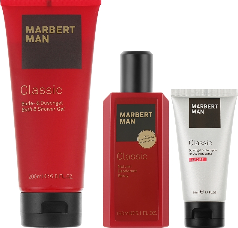 Set - Marbert Man Classic Set (sh/gel/200 ml + spray/150 ml + wash/50 ml) — photo N2