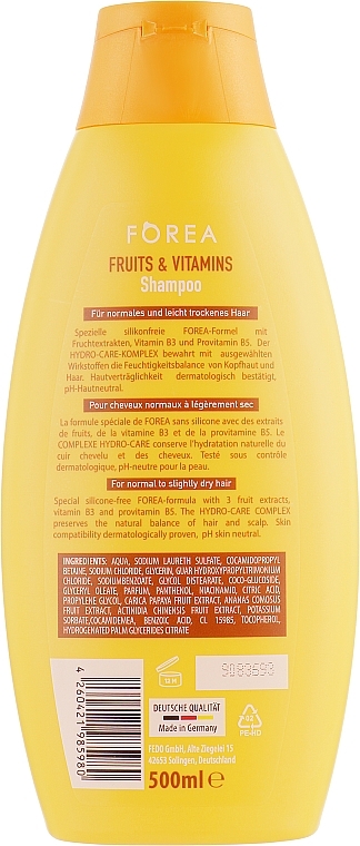 Fruits & Vitamins Shampoo - Forea Fruits & Vitamins Shampoo — photo N2