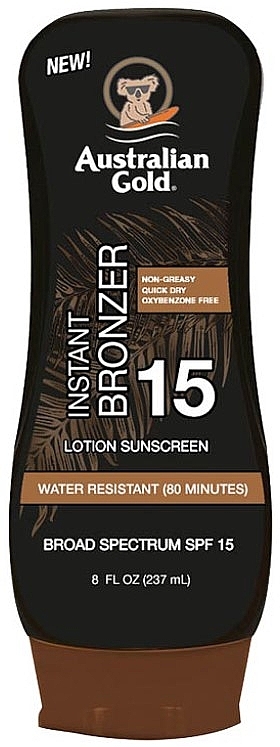 Lotion with Bronzer - Australian Gold Lotion With Bronzer Spf15 — photo N2