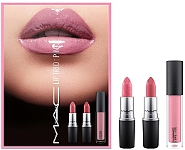 Fragrances, Perfumes, Cosmetics Set - M.A.C. Pink Lip Trio (lipgloss/3.1ml + lipstick/2x3g)