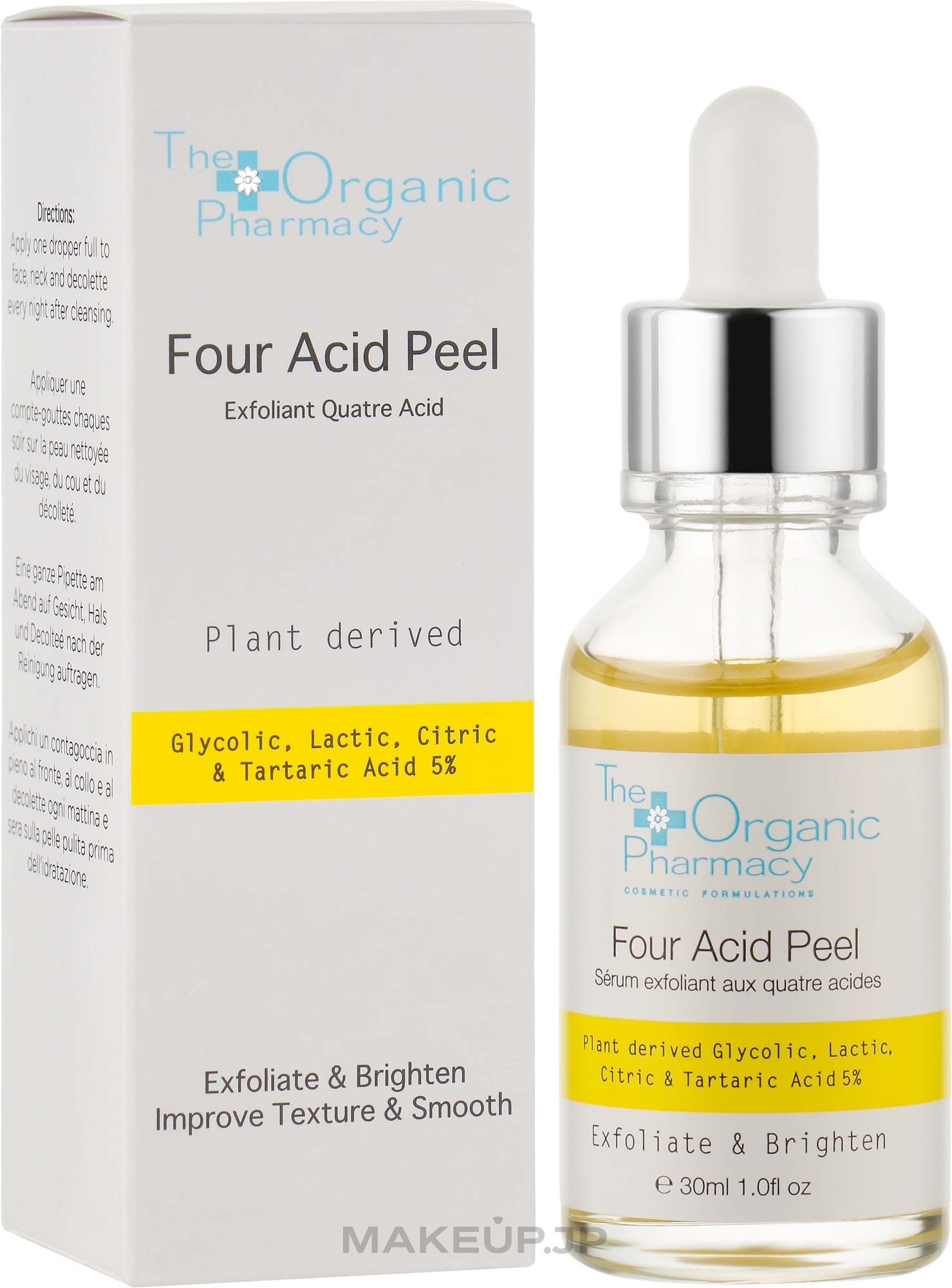 Face Peeling Serum "Four Acids" - The Organic Pharmacy Four Acid Peel — photo 30 ml