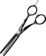 Fragrances, Perfumes, Cosmetics Hairdressing Thinning Scissors, 9014, black - Tondeo Mythos Wave Offset 5.75" Texture Scissors 36 Teeth Tulip