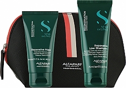 Fragrances, Perfumes, Cosmetics Set - Alfaparf Reconstruction Damaged Hair Travel Set (shm/75ml + mask/50ml+ bag/1pc)