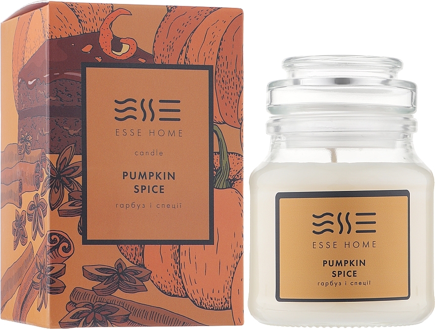 Scented Votive Candle "Spices & Pumpkin" - Esse Home Pumpkin & Sice Candle — photo N1