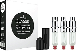 Fragrances, Perfumes, Cosmetics Perfumery Atomizer Set - Travalo Classic HD Black Set (atomiser/3x5ml + case)