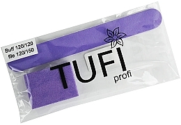 Fragrances, Perfumes, Cosmetics Disposable Set, 120/150 nail file and 120/120 buff, purple - Tufi Profi Premium