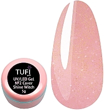 Fragrances, Perfumes, Cosmetics Shimmering Nail Builder Gel - Tufi Profi UV/LED Gel №2 Cover Shine Witch