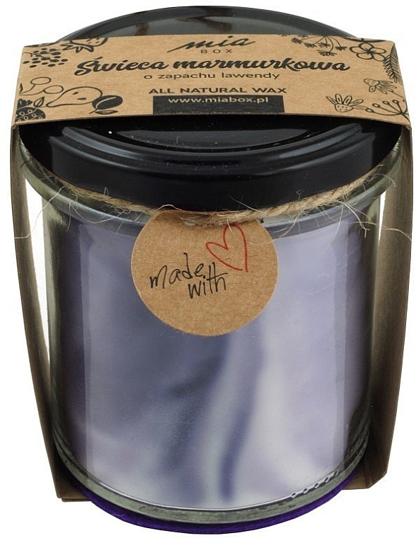 Marble Scented Candle "Lavender" - Miabox Candle — photo N1