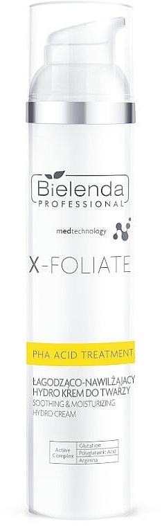 Soothing and Moisturizing Face Hydro-Cream - Bielenda Professional X-Foliate Pha Acid Treatment — photo N1